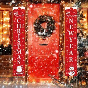 Christmas Door Decoration Merry Christmas Banner Front Door Christmas Decoration